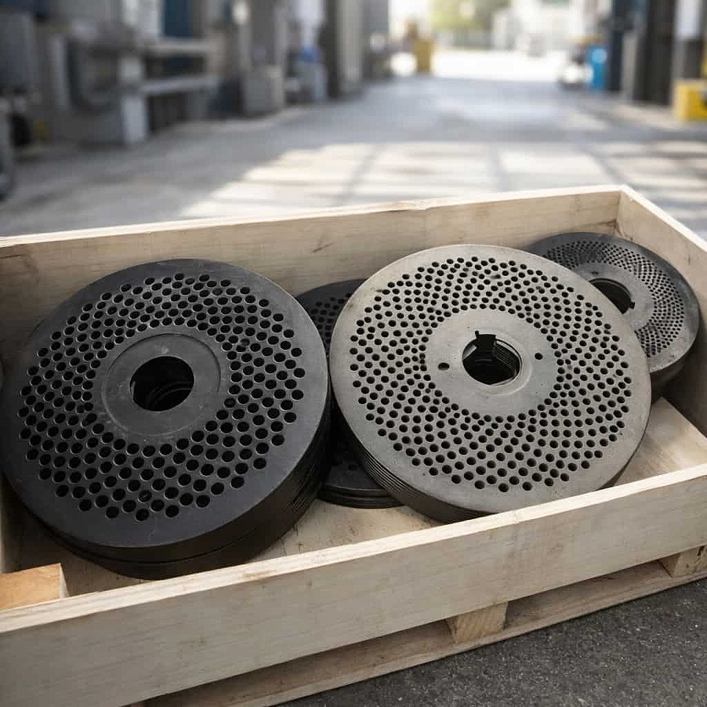 Imagen del producto Matriz Plana de 120 mm para Peletizadora, Acero Templado - Meelko
